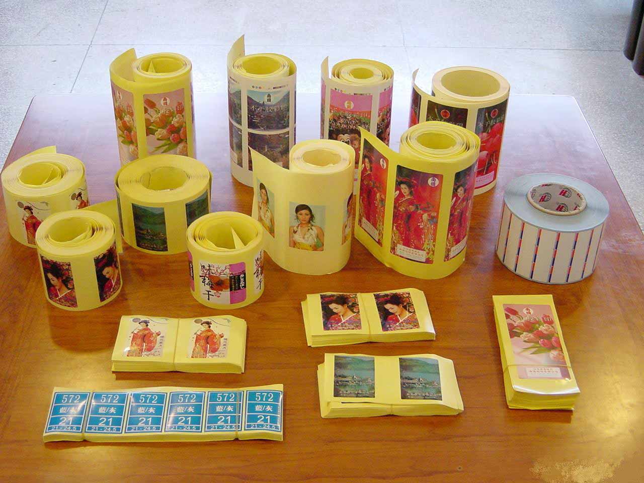 彩色不干胶